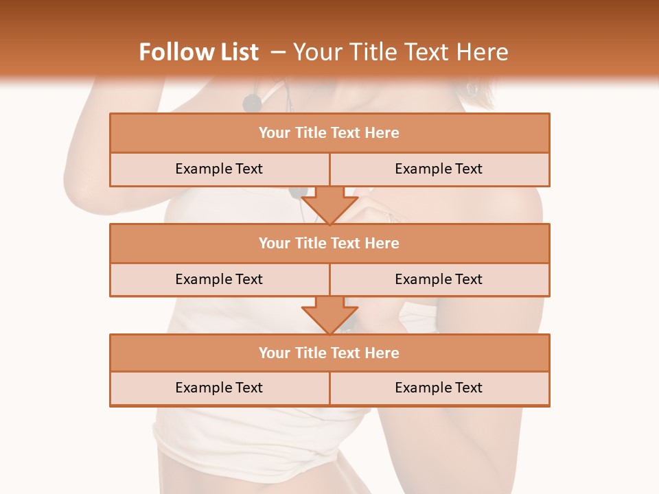 Beautiful Girl In Jeans Shorts PowerPoint Template