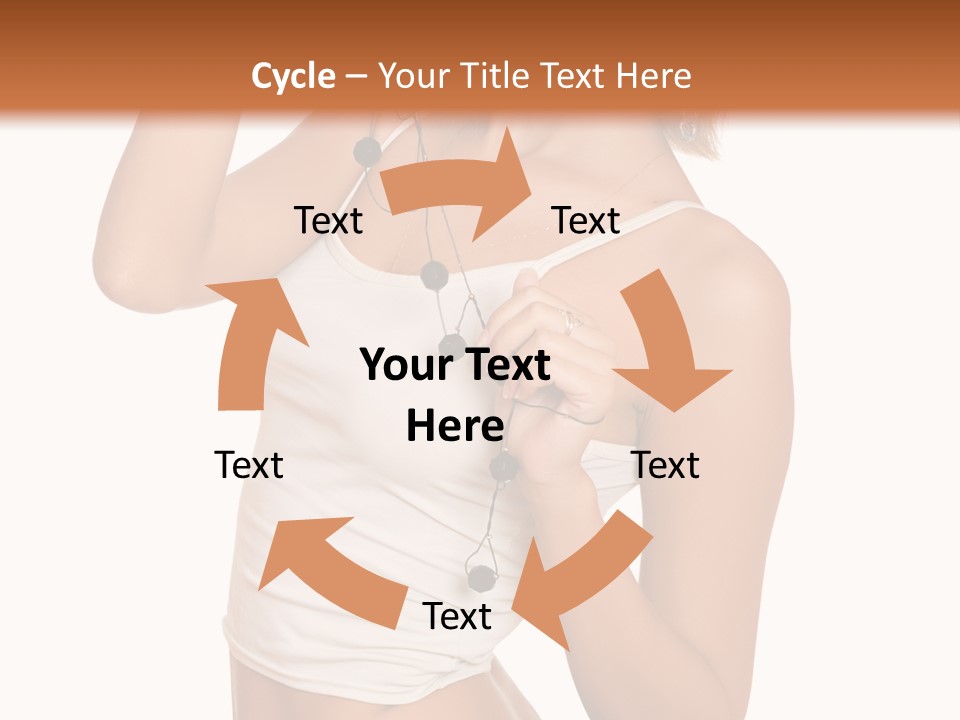 Beautiful Girl In Jeans Shorts PowerPoint Template