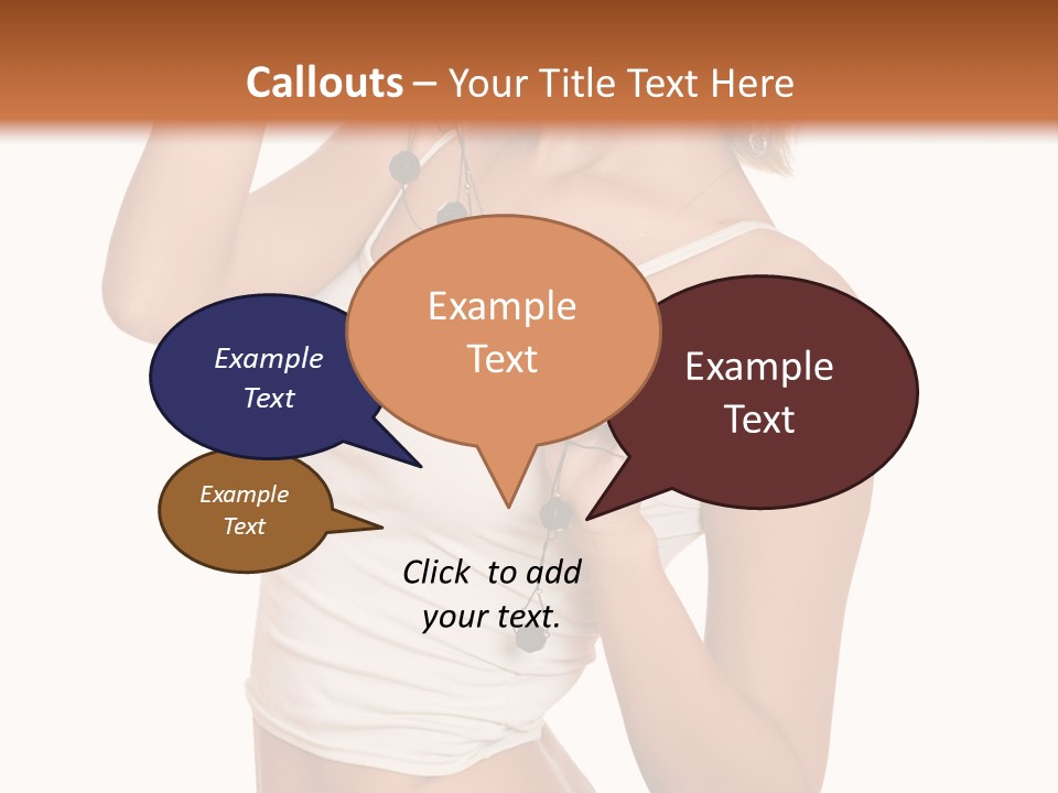 Beautiful Girl In Jeans Shorts PowerPoint Template