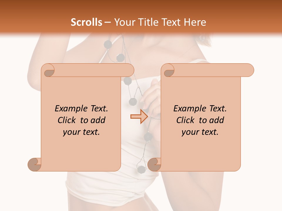 Beautiful Girl In Jeans Shorts PowerPoint Template