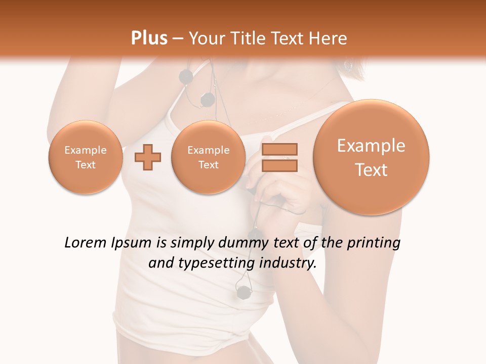 Beautiful Girl In Jeans Shorts PowerPoint Template