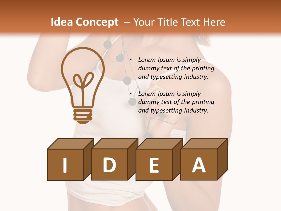 Beautiful Girl In Jeans Shorts PowerPoint Template