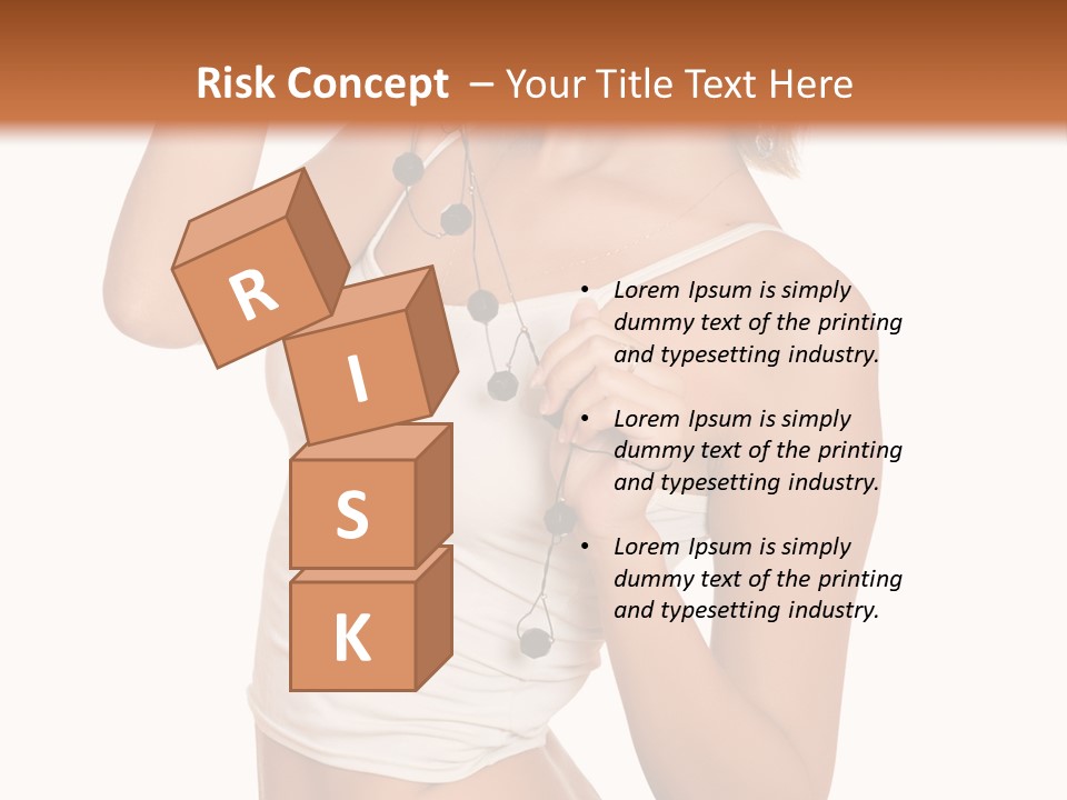 Beautiful Girl In Jeans Shorts PowerPoint Template