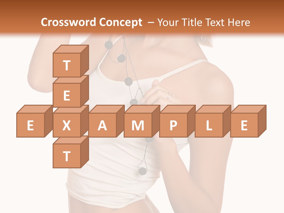 Beautiful Girl In Jeans Shorts PowerPoint Template