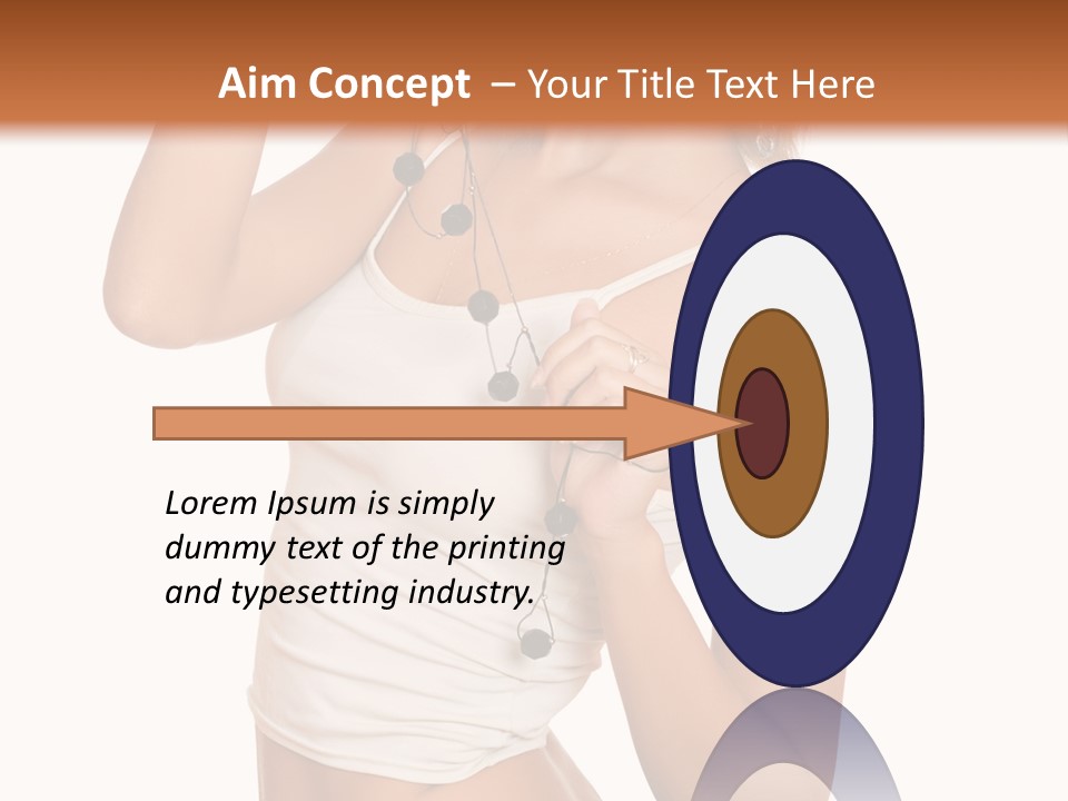 Beautiful Girl In Jeans Shorts PowerPoint Template