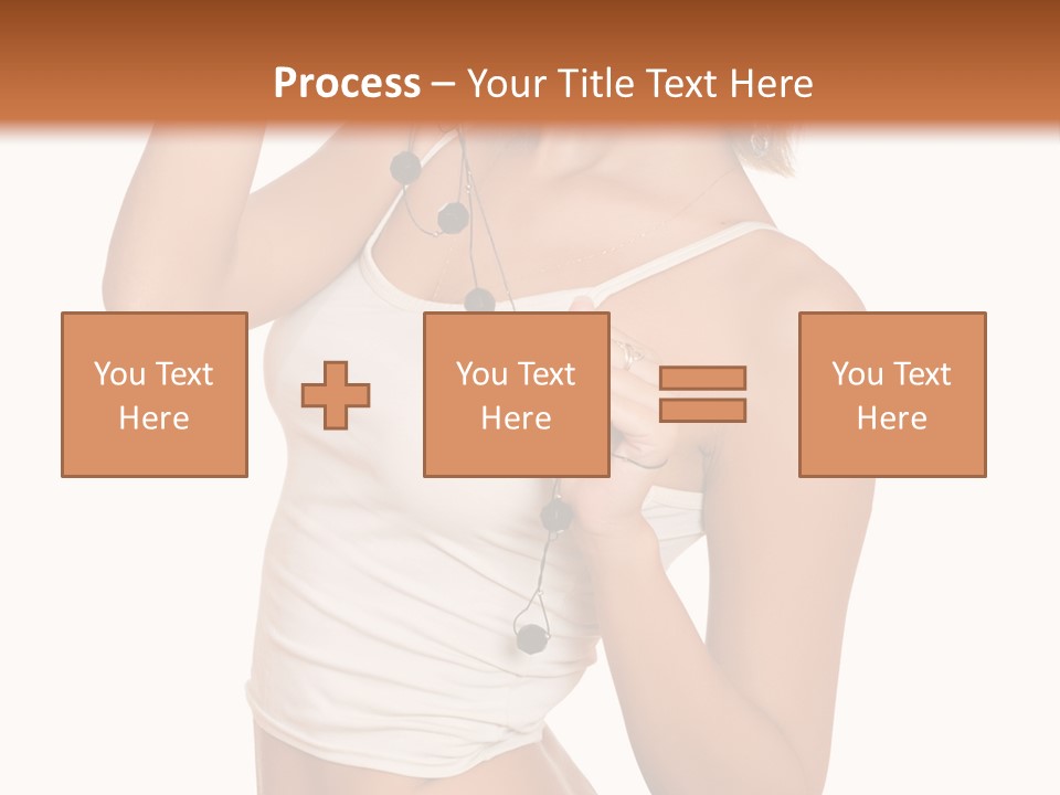 Beautiful Girl In Jeans Shorts PowerPoint Template