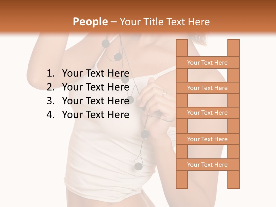 Beautiful Girl In Jeans Shorts PowerPoint Template