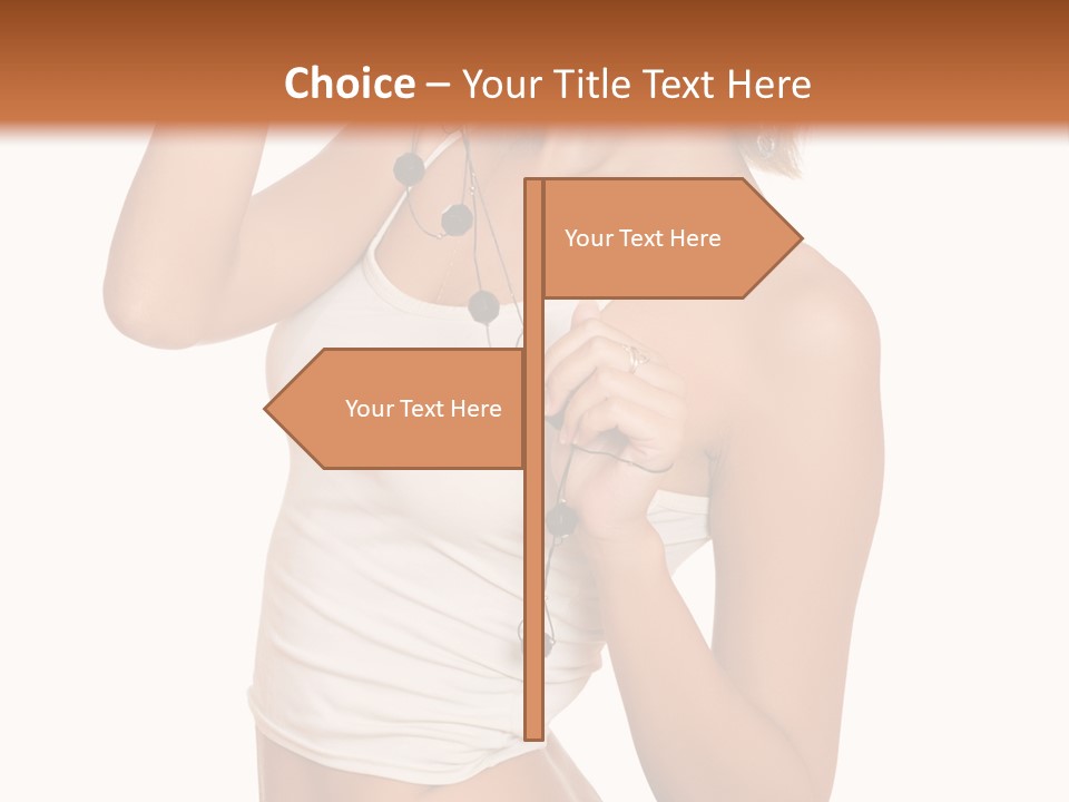 Beautiful Girl In Jeans Shorts PowerPoint Template