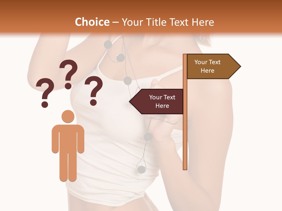 Beautiful Girl In Jeans Shorts PowerPoint Template