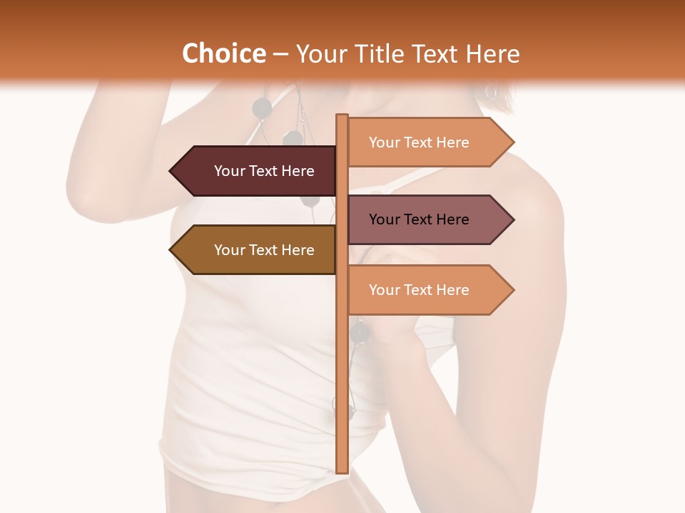 Beautiful Girl In Jeans Shorts PowerPoint Template