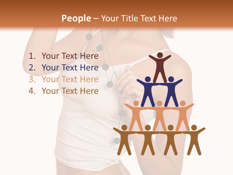 Beautiful Girl In Jeans Shorts PowerPoint Template