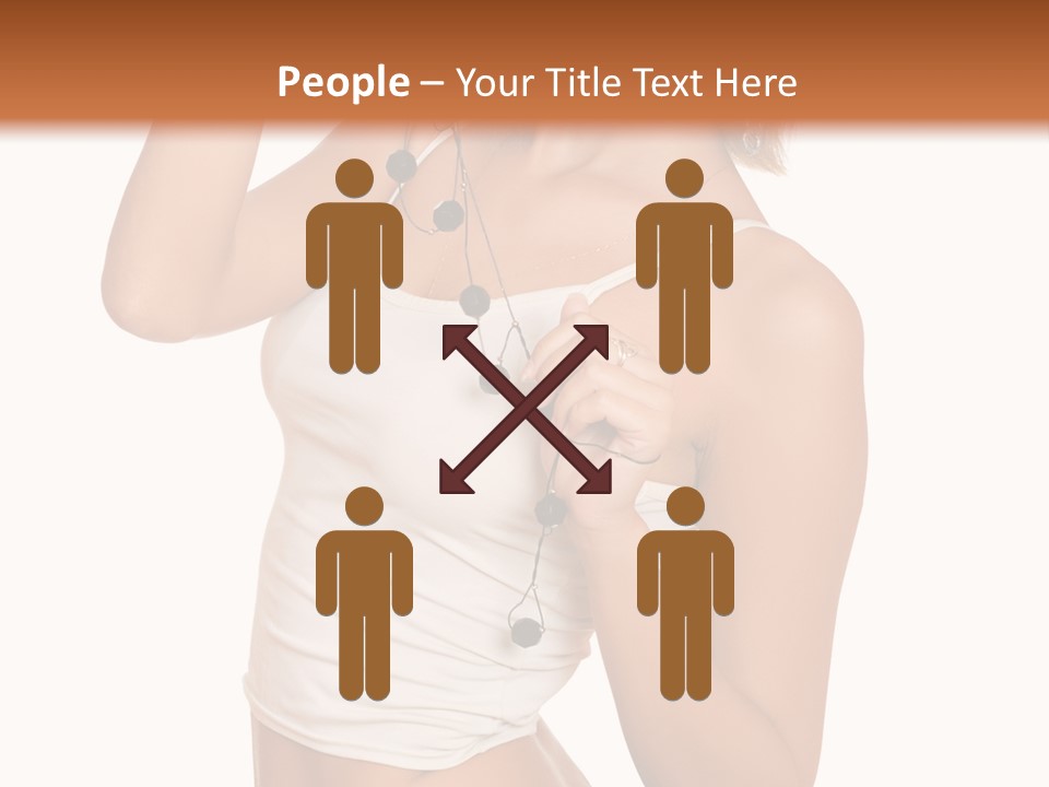 Beautiful Girl In Jeans Shorts PowerPoint Template