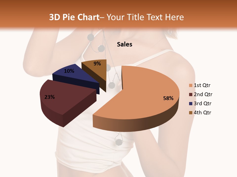 Beautiful Girl In Jeans Shorts PowerPoint Template