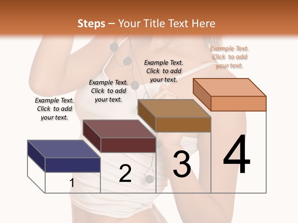 Beautiful Girl In Jeans Shorts PowerPoint Template