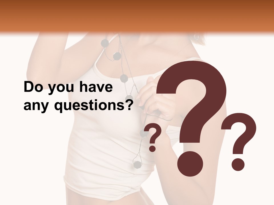 Beautiful Girl In Jeans Shorts PowerPoint Template