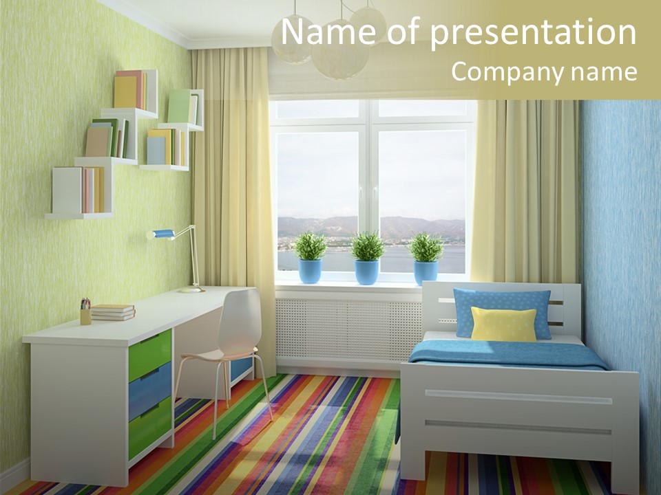 Home Education Interior PowerPoint Template