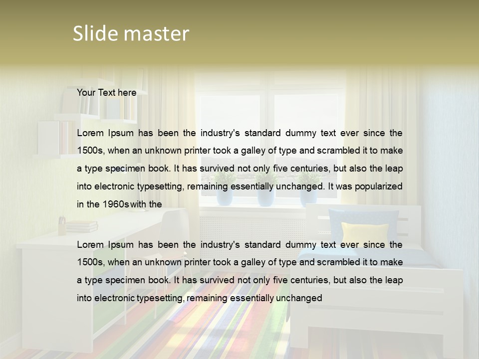 Home Education Interior PowerPoint Template