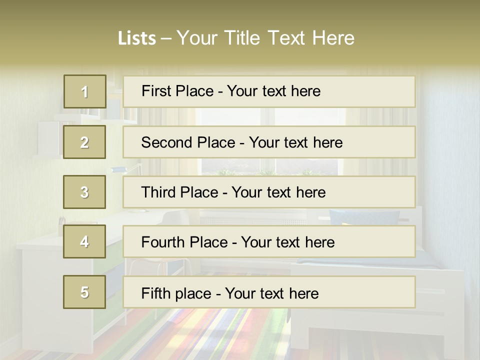 Home Education Interior PowerPoint Template