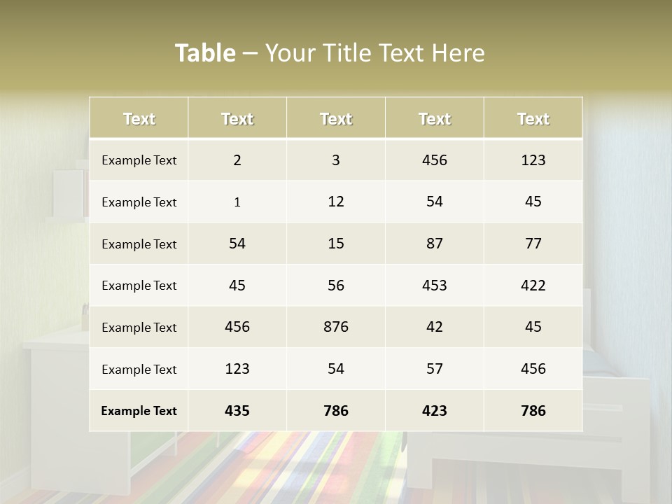 Home Education Interior PowerPoint Template