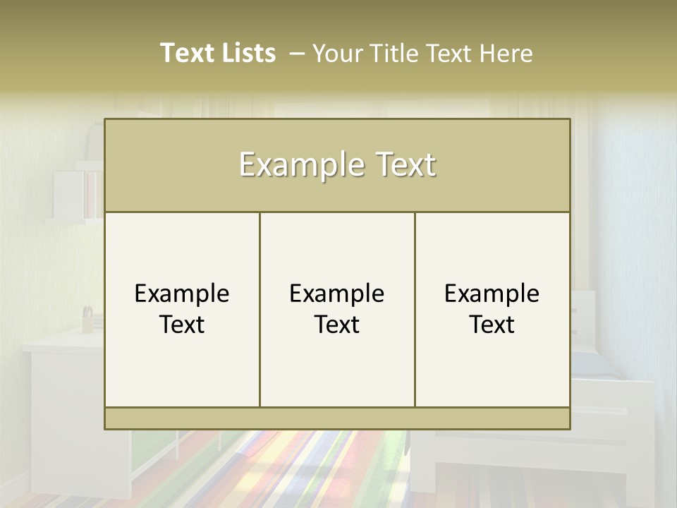 Home Education Interior PowerPoint Template