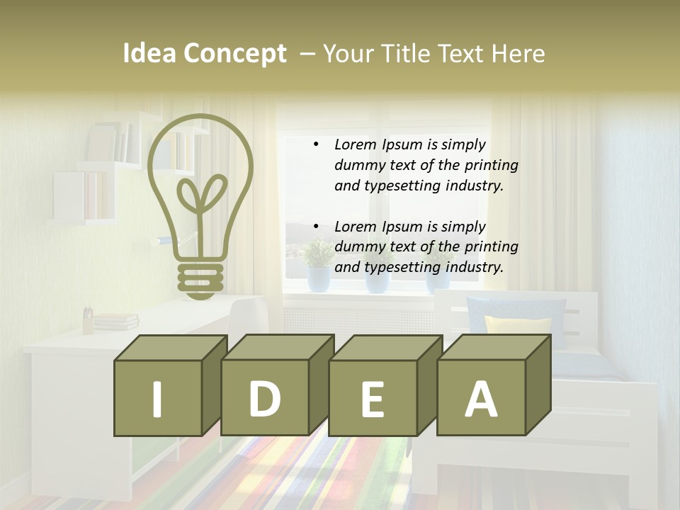 Home Education Interior PowerPoint Template