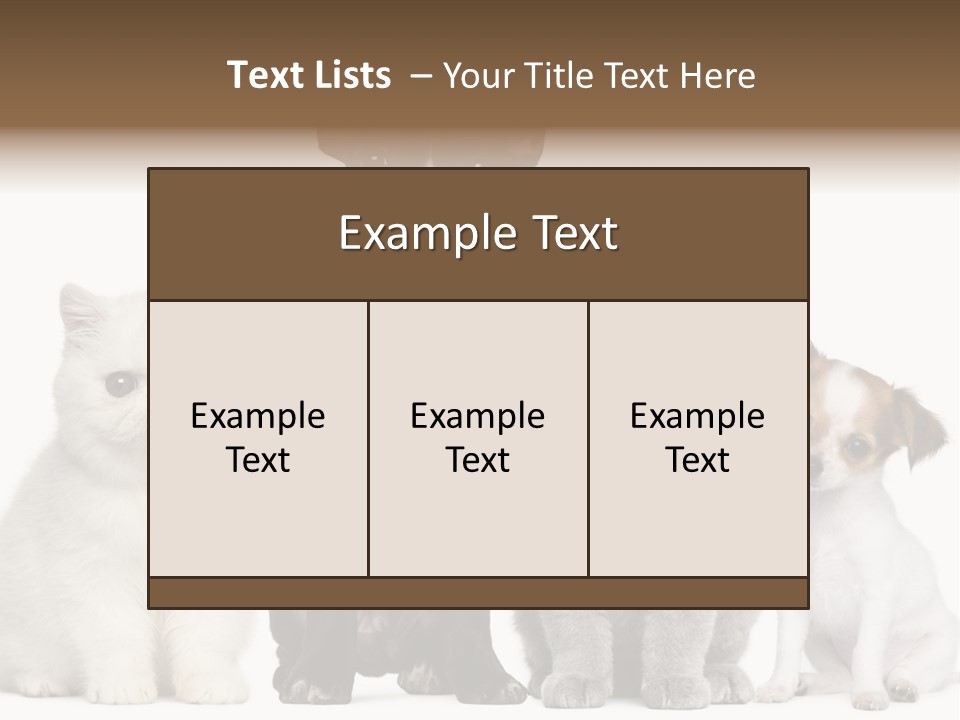White Animal Mammal PowerPoint Template