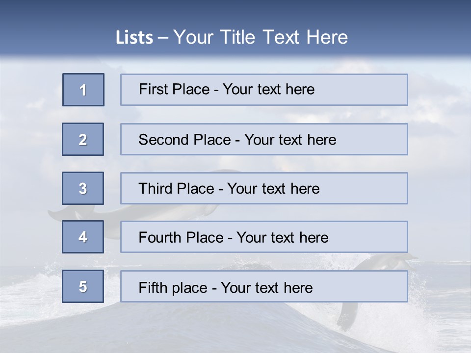 Jumping Dolphin PowerPoint Template