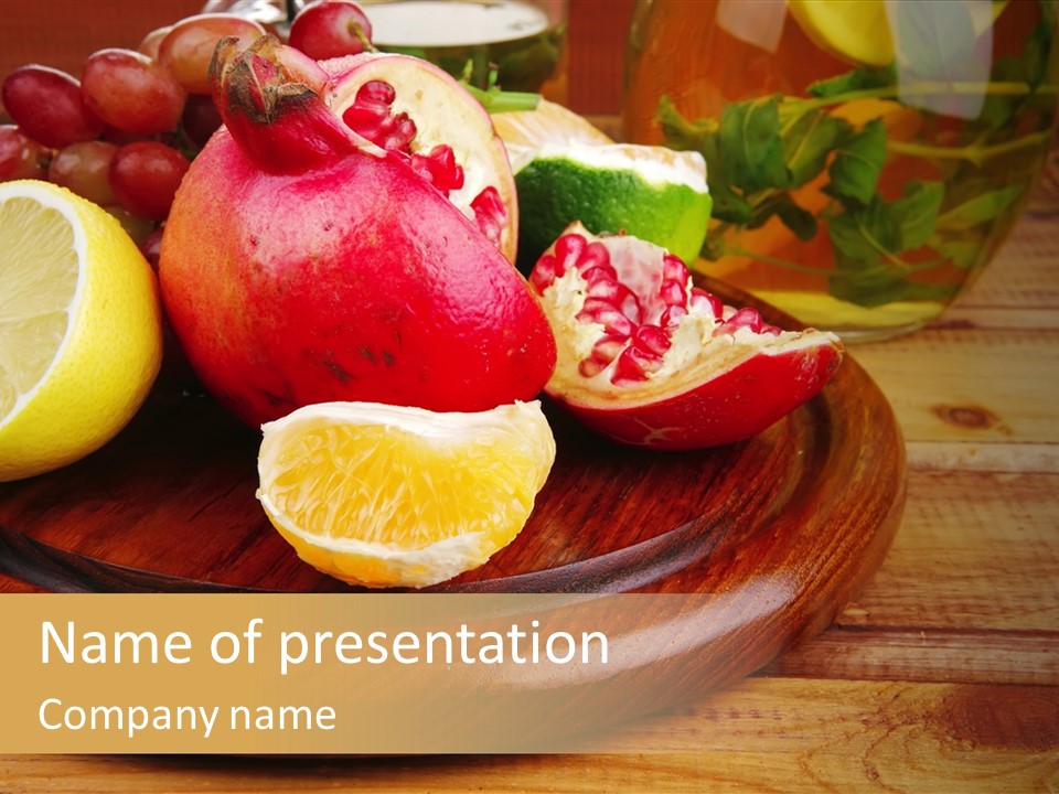 Nutrition Cup Organic PowerPoint Template