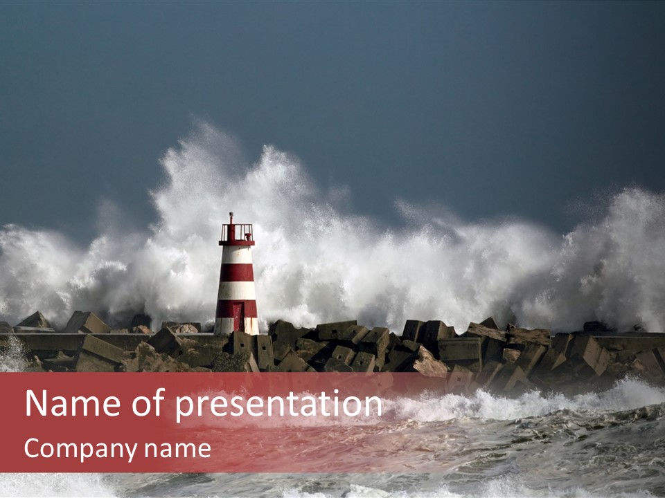 Lighthouse Storm PowerPoint Template