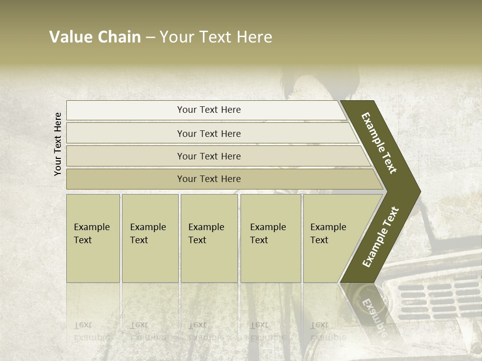 Girl On Old Car PowerPoint Template