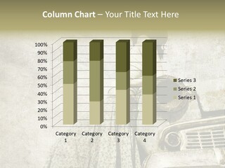 Girl On Old Car PowerPoint Template