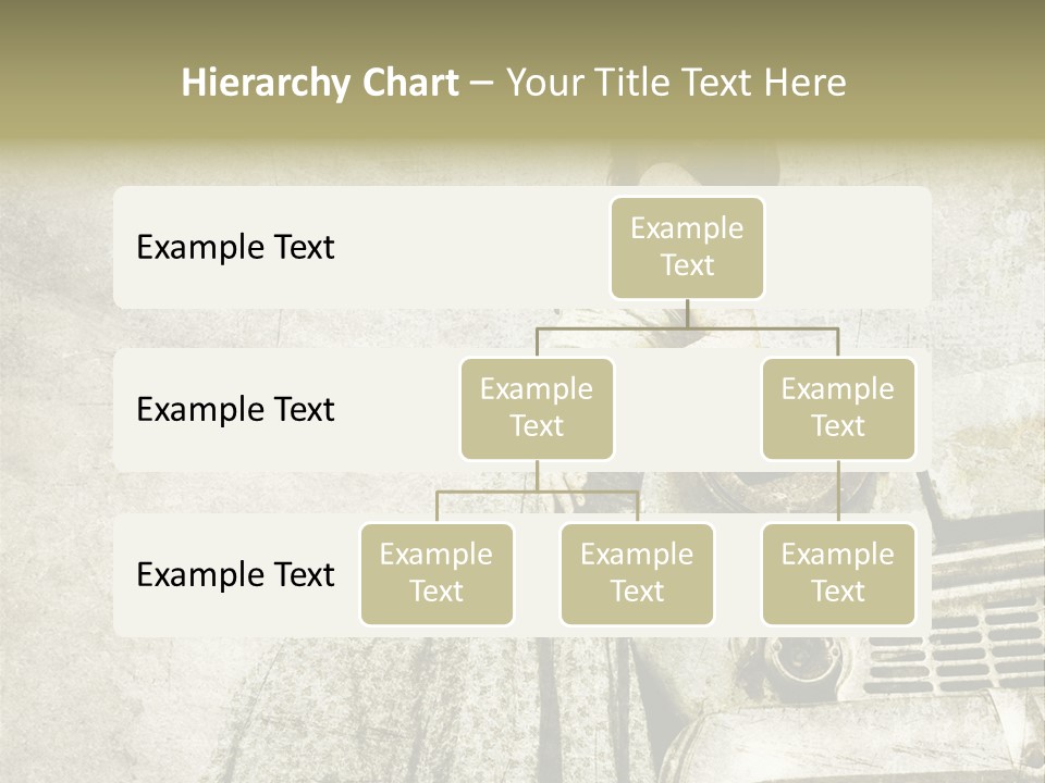 Girl On Old Car PowerPoint Template