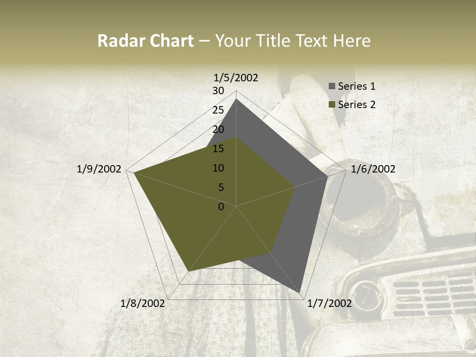 Girl On Old Car PowerPoint Template