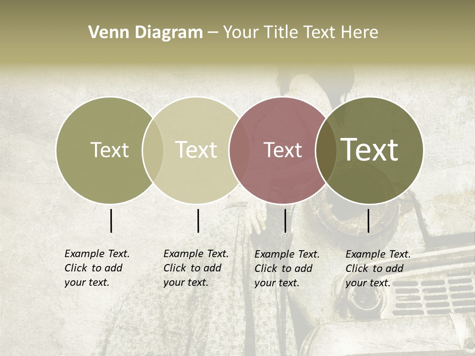 Girl On Old Car PowerPoint Template