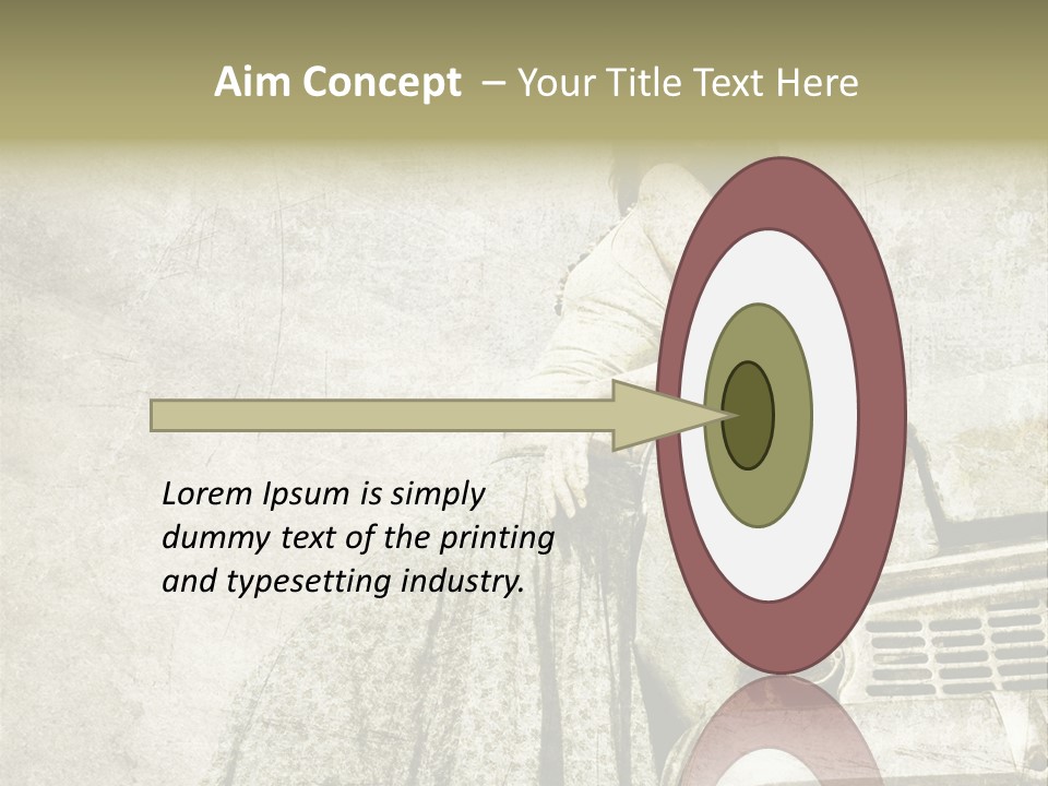 Girl On Old Car PowerPoint Template