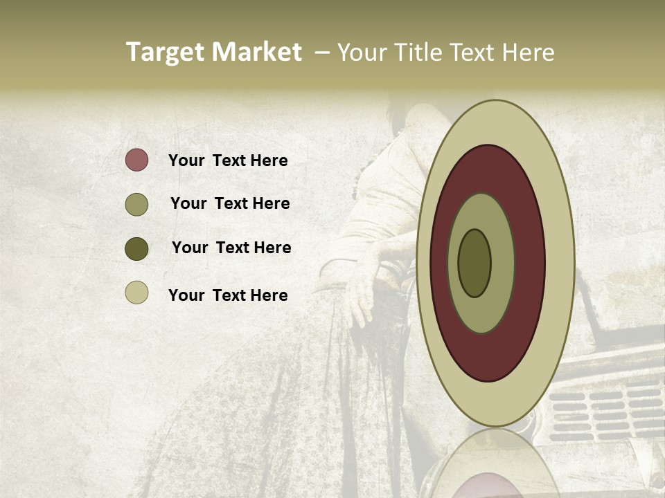 Girl On Old Car PowerPoint Template