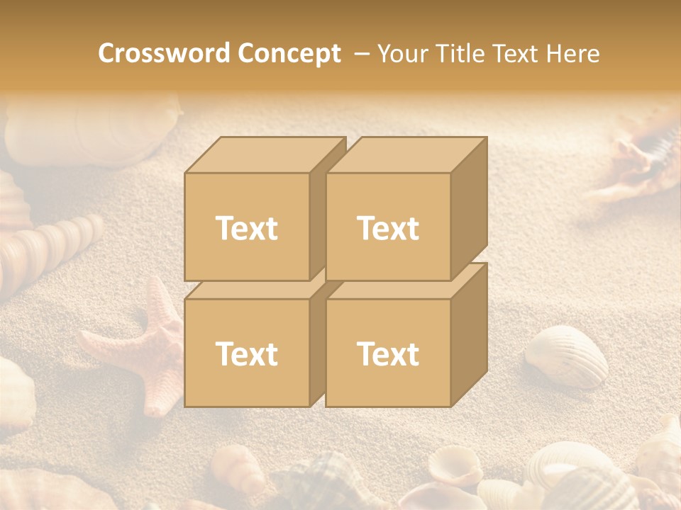 Seashells On Sand PowerPoint Template