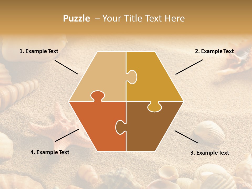 Seashells On Sand PowerPoint Template