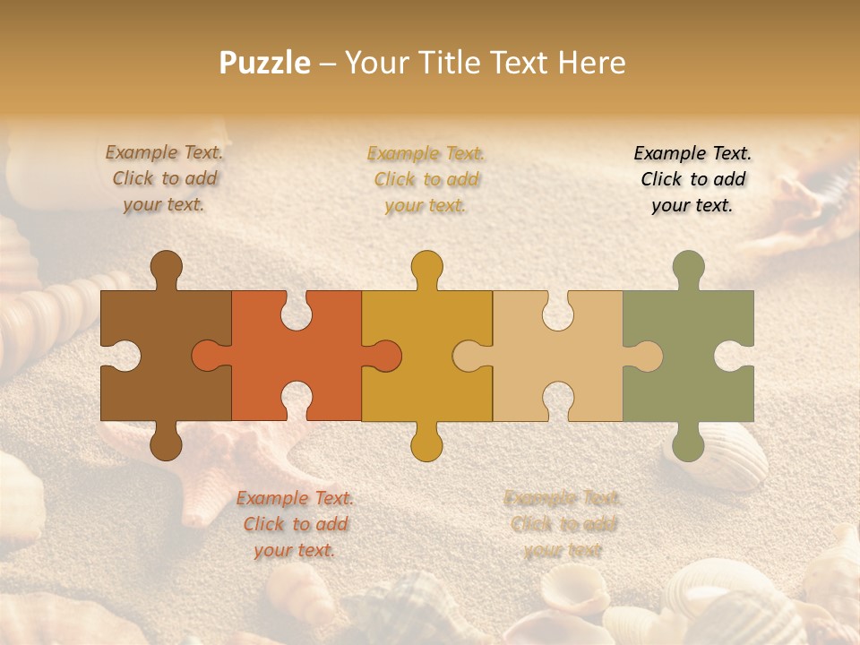 Seashells On Sand PowerPoint Template