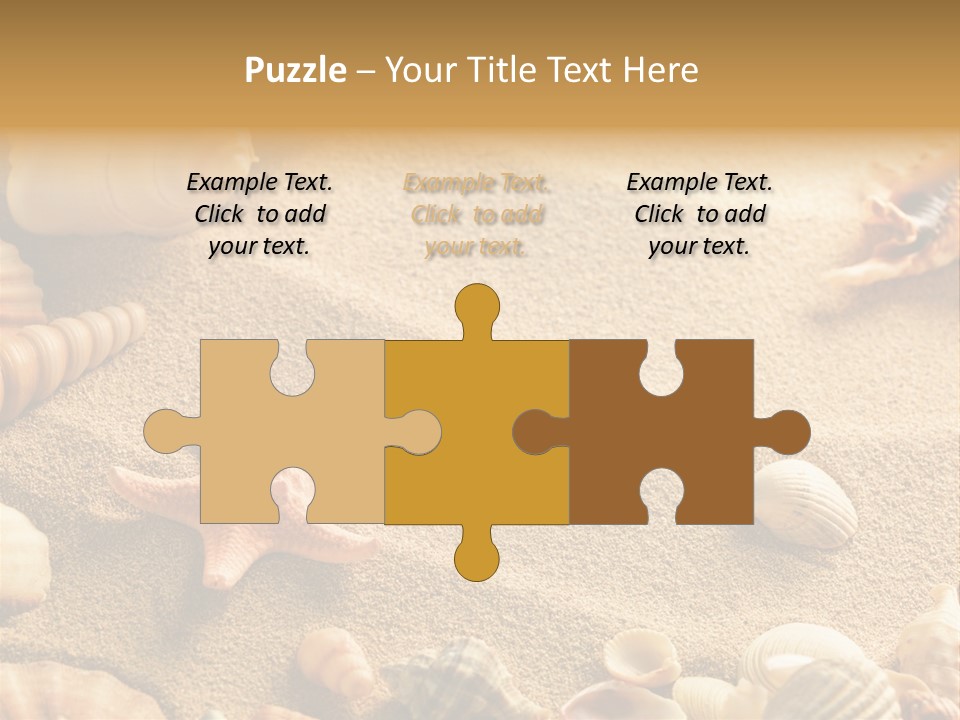 Seashells On Sand PowerPoint Template