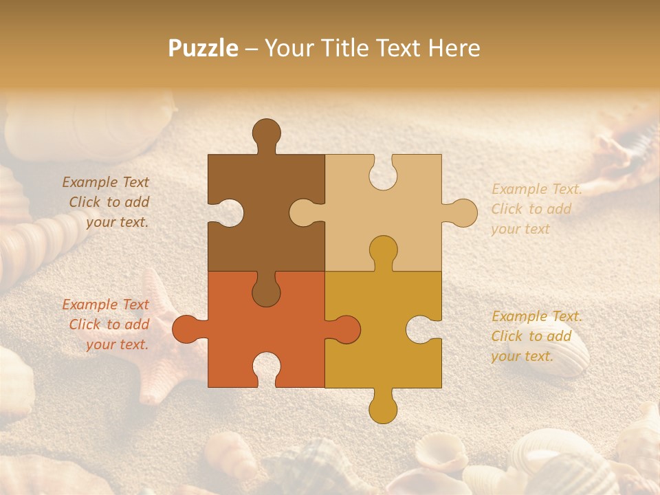 Seashells On Sand PowerPoint Template