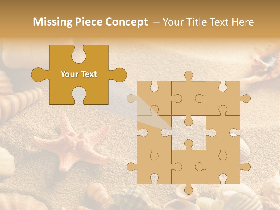 Seashells On Sand PowerPoint Template