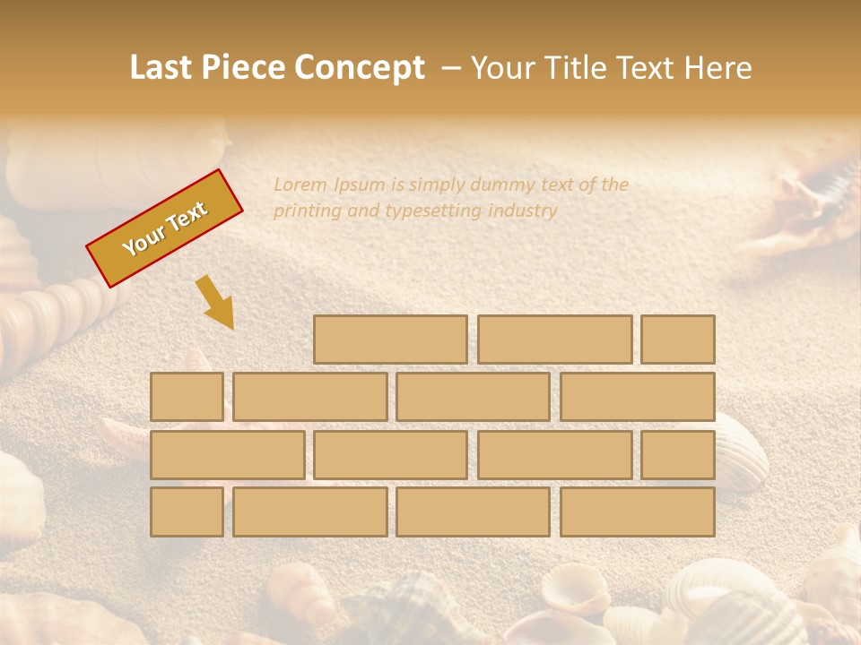 Seashells On Sand PowerPoint Template
