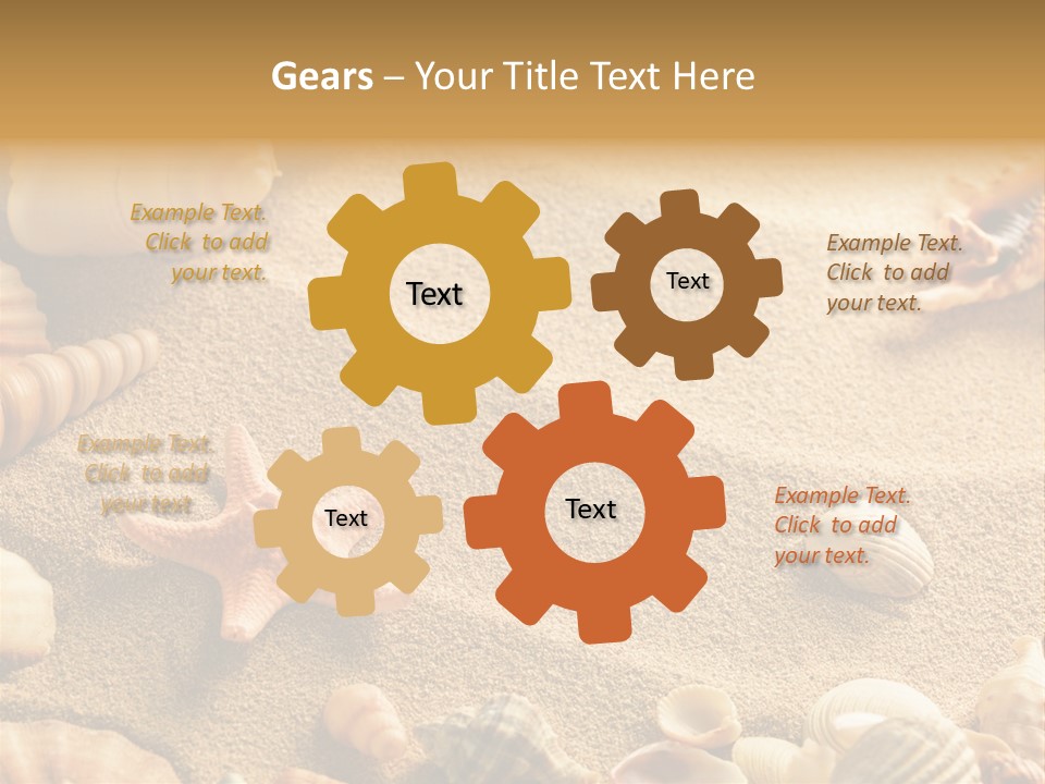 Seashells On Sand PowerPoint Template