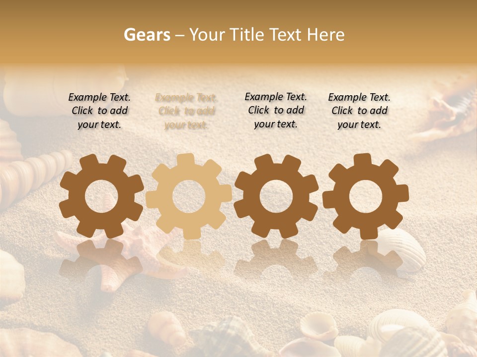 Seashells On Sand PowerPoint Template