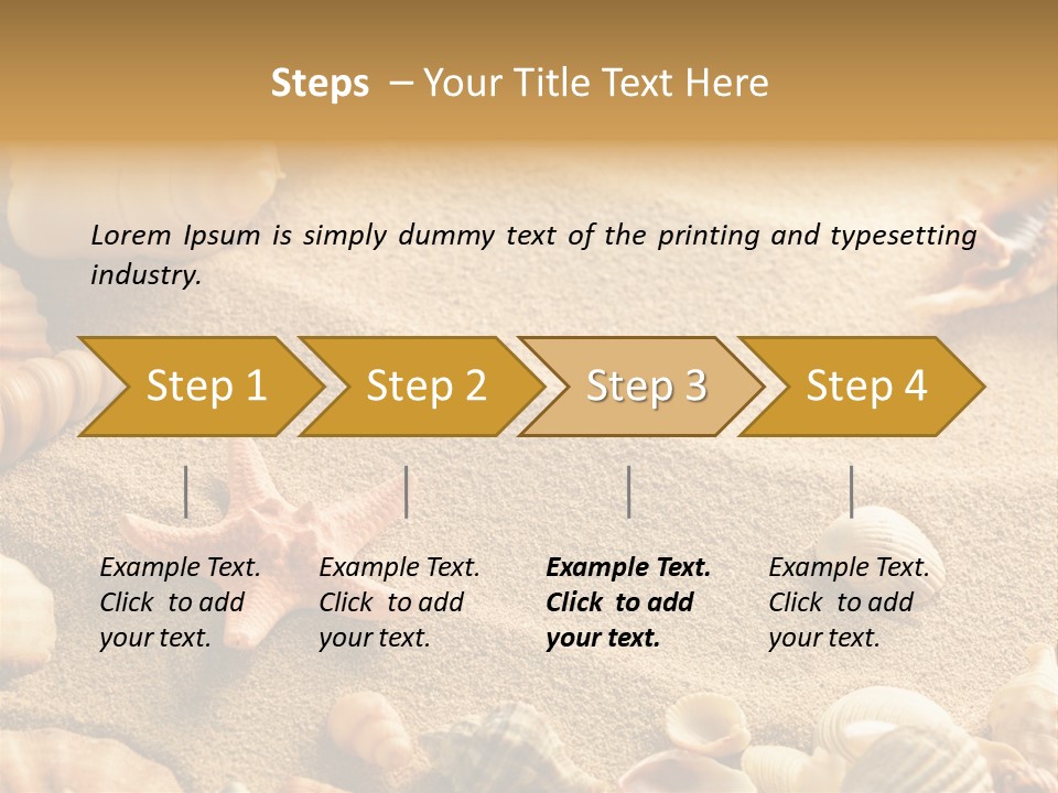 Seashells On Sand PowerPoint Template