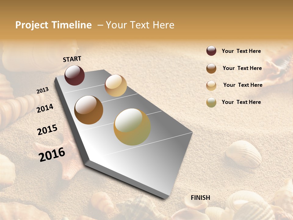 Seashells On Sand PowerPoint Template