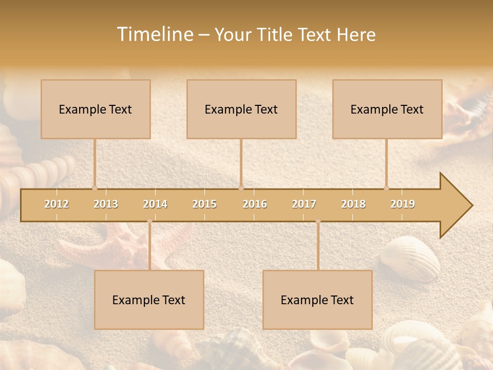 Seashells On Sand PowerPoint Template