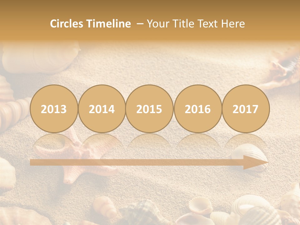 Seashells On Sand PowerPoint Template