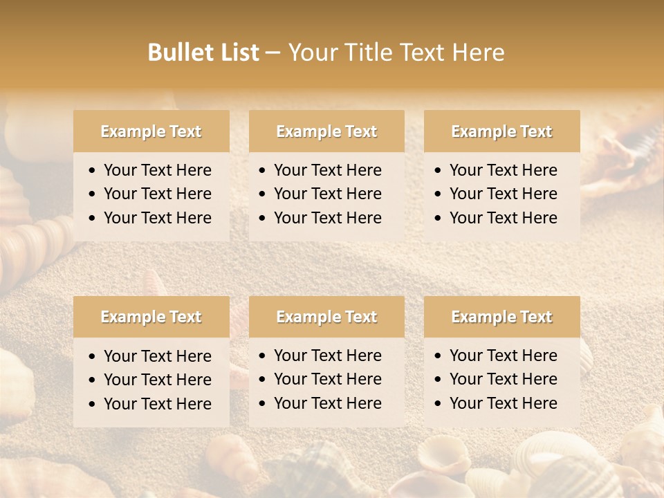 Seashells On Sand PowerPoint Template